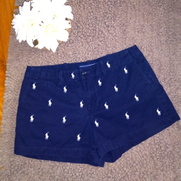Ralph Lauren Sport Shorts Womens sz 8 navy blue - Picture 1 of 5